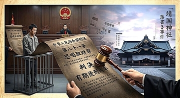靖国神社の落書き男に懲役8年を言い渡した中国当局の思惑と恐喝罪適用の奇妙な法的カラクリ