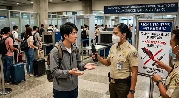 「フィリピン空港で折り畳み傘没収なぜ　国際基準と乖離する独自の安全対策と背景にある治安情勢」の画像