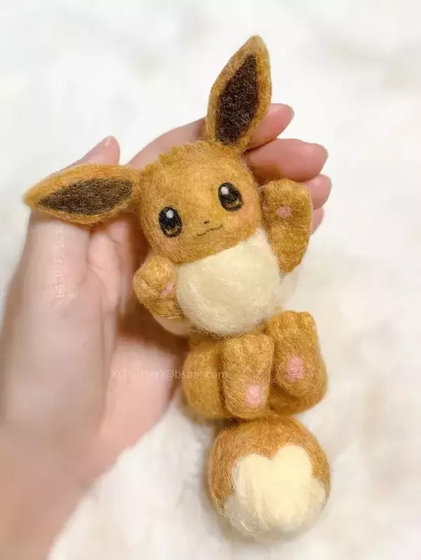 「「え、本物？」　記念日に作った『イーブイ』の手芸品に「生きてるみたい…」」の画像