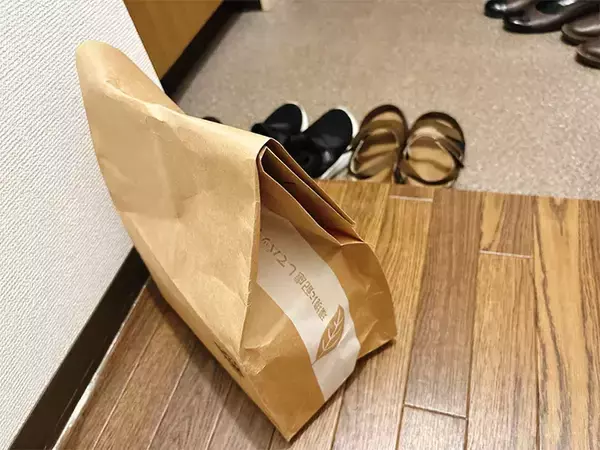 「つっぱり棒で簡単に作れる「玄関の荷物置き場」　あえて『透けるカーテン』が正解！」の画像