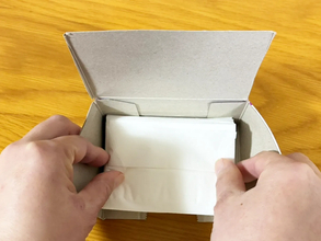 【活用法】空のティッシュ箱をカットして…　できたものに「エコでお得！」