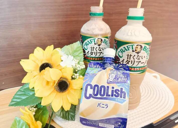 ペットボトルコーヒーに『クーリッシュ』を入れたら…　ひんやりアレンジに「最後までゴクゴク飲めた！」