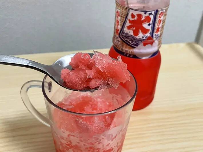 最初から最後までシロップたっぷりなかき氷　作り方に「簡単」「かき氷機いらない」