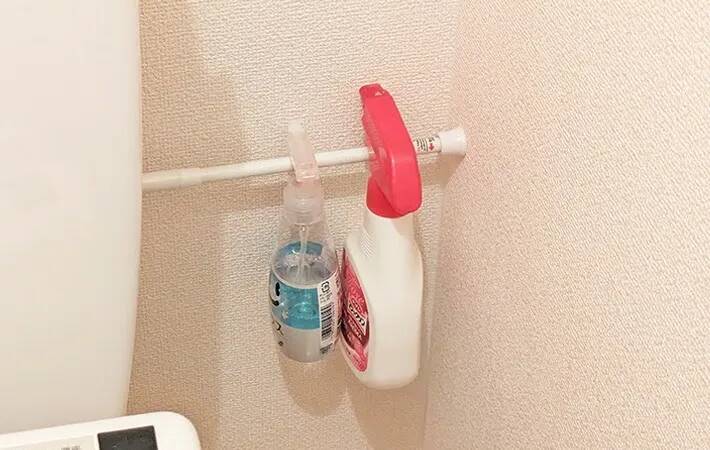 つっぱり棒にカーテンを通すと…　試したら「隠せて嬉しい」「使い勝手バツグン」【ダイソーの活用法】
