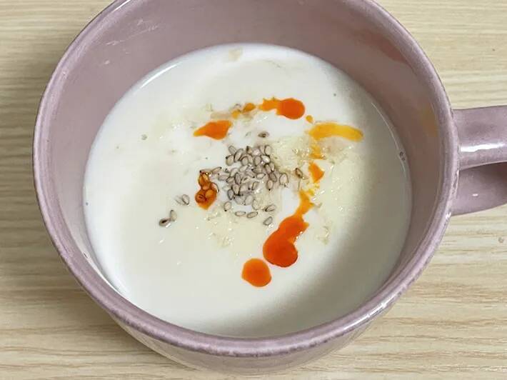 【10分レシピ】豆乳に『味ぽん』をかけて5分　完成品に「絹豆腐みたい」「朝食にも」