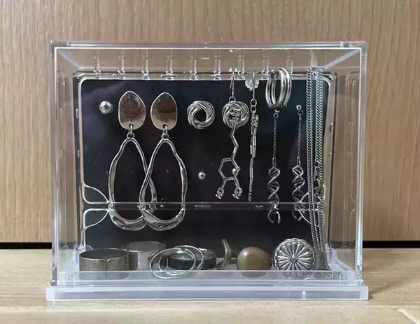 「アクセサリー収納の正解を見つけた！　100均のケースの『じゃない使い方』に「思ったよりもおしゃれ」」の画像