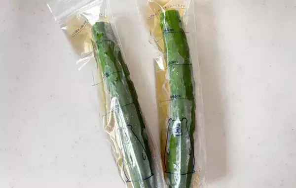 「ダイソー『水筒用氷棒』にキュウリを入れて…　意外な使い道に「1本ピッタリ」「手も汚れない」」の画像