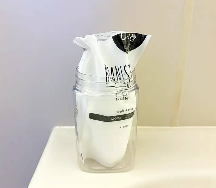 100均で買った『広口ポンプボトル』　中に入れたものとは…？「意外と思いつかなかった」