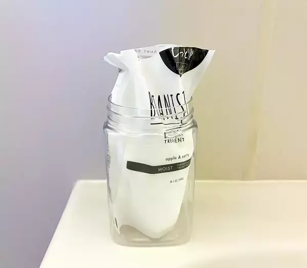 「100均で買った『広口ポンプボトル』　中に入れたものとは…？「意外と思いつかなかった」」の画像