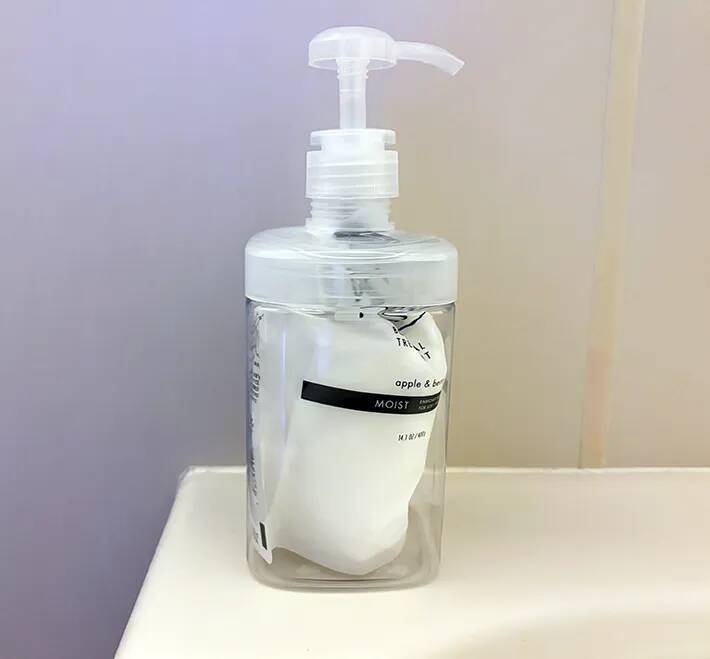 100均で買った『広口ポンプボトル』　中に入れたものとは…？「意外と思いつかなかった」