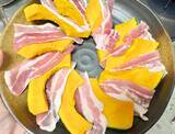 「カボチャと豚肉を並べてレンジで6分　「味つけは食べる直前にかけるだけ」」の画像6