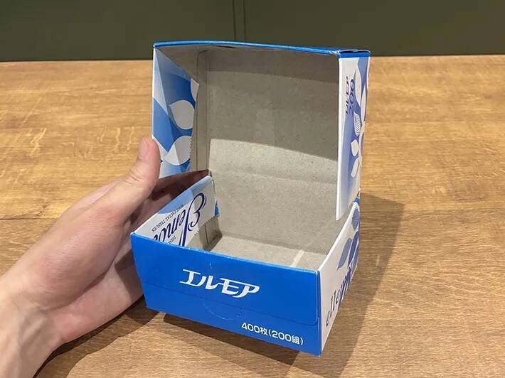 ティッシュの空き箱、捨てないで！　10分リメイクで便利な『収納ケース』に変わる