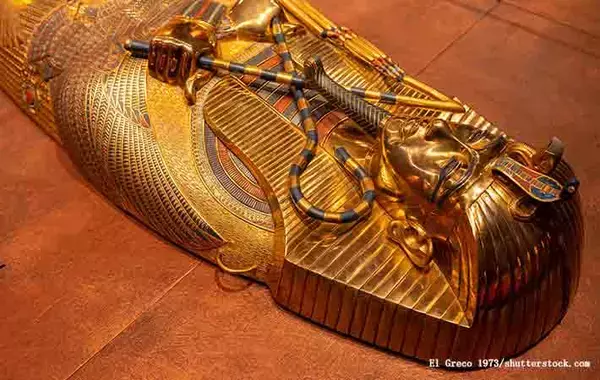 「エジプトの絶対王ファラオみたい？　まさかのポーズに「何度見ても笑う」」の画像