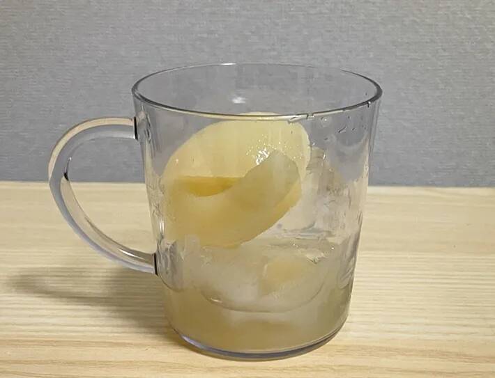 桃の缶詰あったらドリンクに使って！　組み合わせたのは…「絶妙にマッチする」「暑い日にピッタリ」