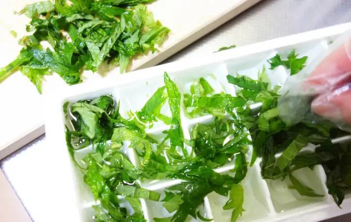 製氷皿に『大葉』を入れて…　完成したものに「え、何これ！」「便利すぎ」