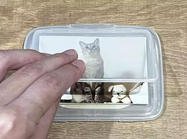 「ダイソーで買った『ウエットシートの蓋』が、なぜか透明で…　その使い方にびっくり！」の画像