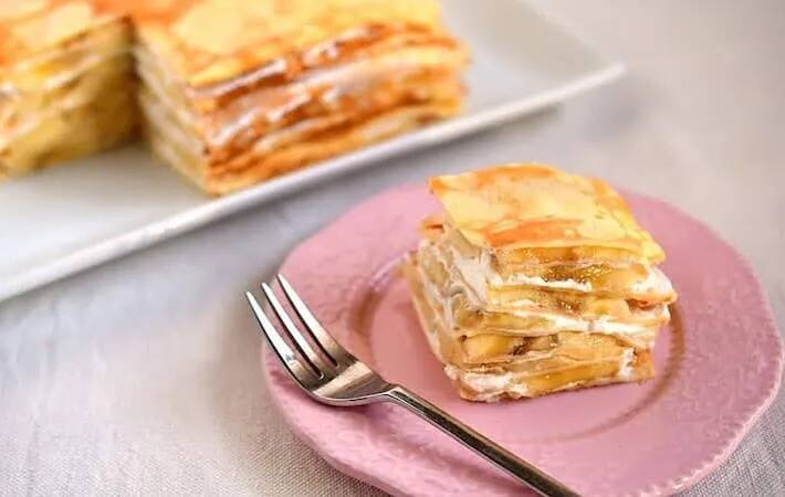 玉子焼き器に薄く生地を広げて…　重ねて作る簡単おやつが「お店みたい」【管理栄養士のレシピ】