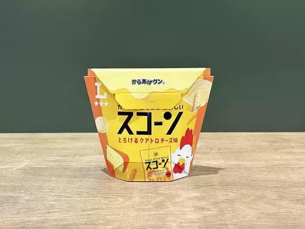 「新商品『からあげクン スコーンとろけるクアトロチーズ味』　一口食べてみると…？【実食レビュー】」の画像