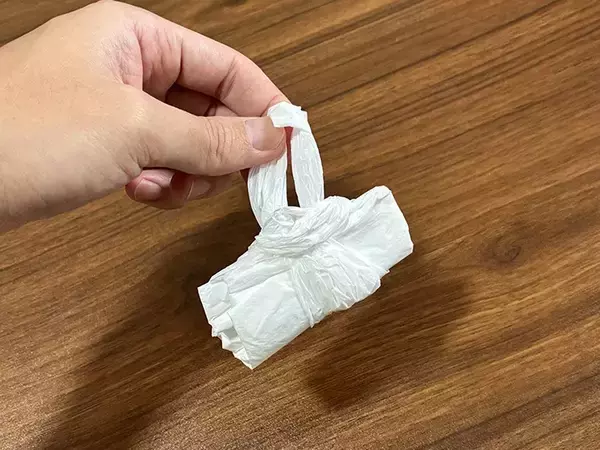 「レジ袋が30秒でスッキリ！　かわいい『バッグ型』のたたみ方が「実用的」」の画像