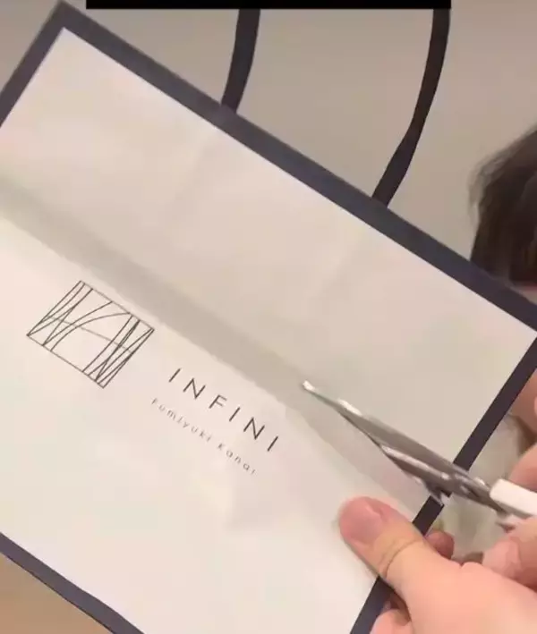 「使っていない紙袋　持ち手をハサミで切って…「試してみる！」「そんな手が」」の画像