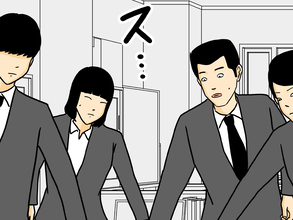 【4コマ】５人で協力する警察官　手を合わせてやった『あるポーズ』に笑う！