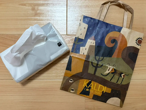 余った紙袋で作る『カバー』がおしゃれ！　ティッシュの生活感を隠す【5分アレンジ】