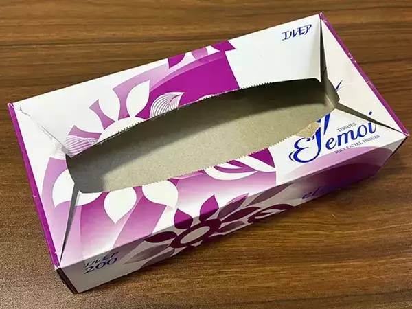ティッシュの空き箱を再利用　5分で作れる『収納ケース』が「家中で便利！」