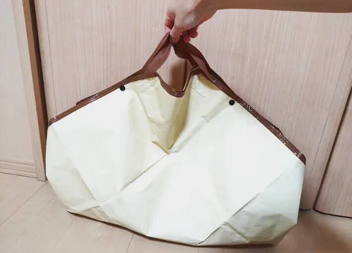 ダイソーで買った『バッグになるシート』が便利　使い方は？「サッと持ち運べる」