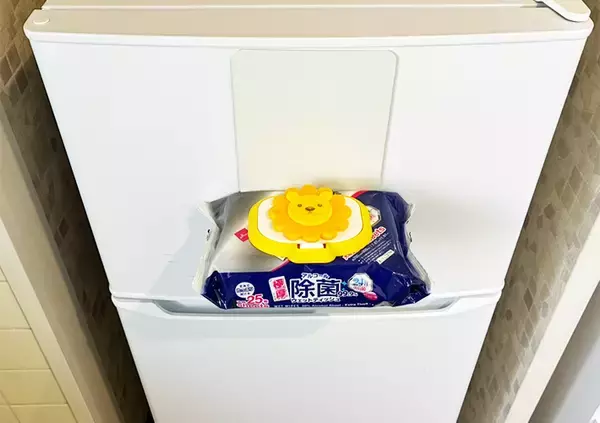 「『ブックエンド』の背面にマグネットを貼るだけ！　完成した「簡易棚」が超便利」の画像
