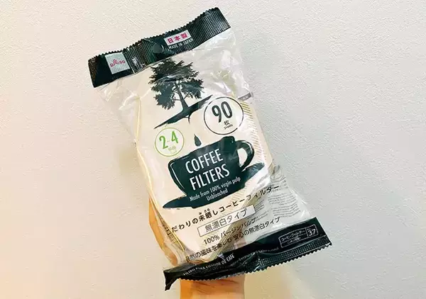 「コーヒーフィルターでおにぎりを包む？　2時間後に比べてみると…」の画像