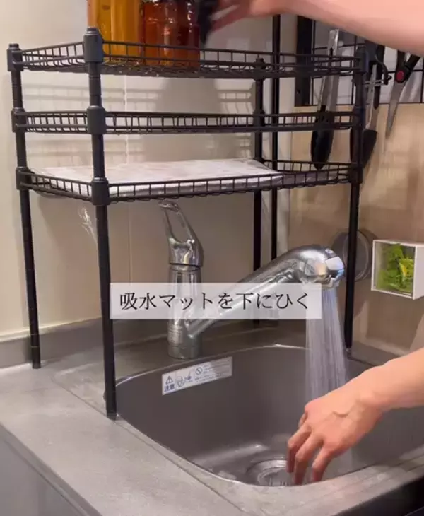 「１００均アイテムで作る水切りラックに「すぐ真似する」「いいこと聞いた」」の画像