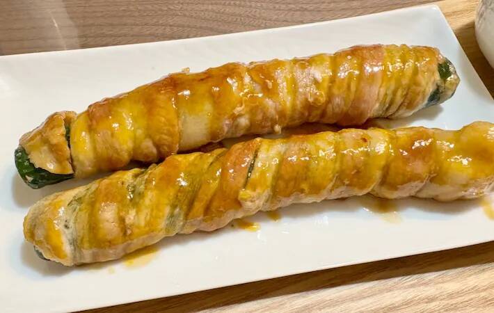 キュウリの食べ方に「これいいね！」　豚バラ肉をぐるぐる巻いて？