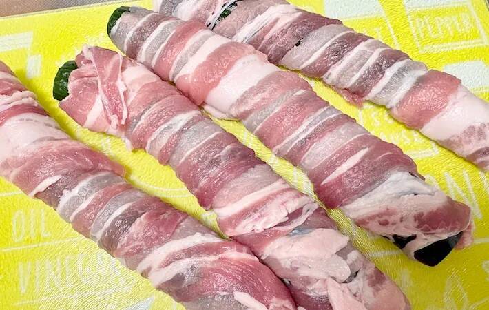 キュウリの食べ方に「これいいね！」　豚バラ肉をぐるぐる巻いて？