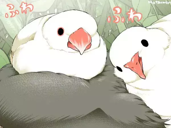 言い争うスズメと文鳥　そこにやって来たのは…漫画にツッコミの声