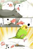 「言い争うスズメと文鳥　そこにやって来たのは…漫画にツッコミの声」の画像3
