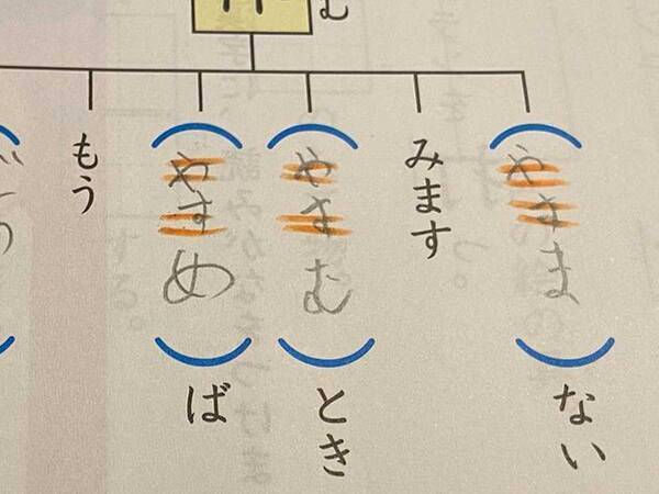 送り仮名の勉強をしていた小３の息子 最後の解答欄に珍解答が 21年9月25日 エキサイトニュース