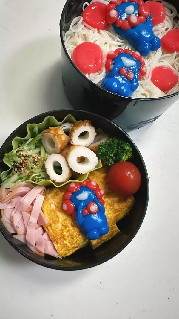 「中１息子「キャラ弁作って」　リクエストに全力で応えた弁当がこちら」の画像