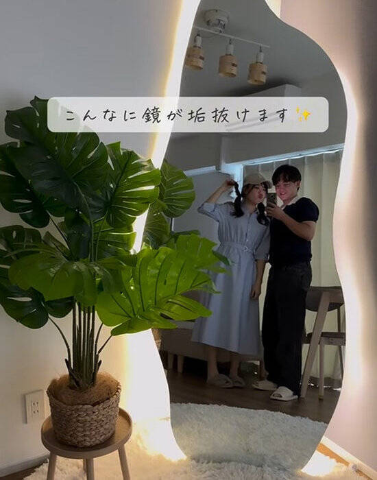 「まさか鏡に貼るとは！」　DIYの完成度に「早速試す」「真似したい」