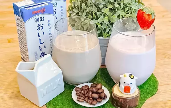 「『200mlパック牛乳』にポーションをセット！　 洗い物ゼロの「ドリンク裏ワザ」やってみた」の画像