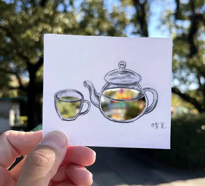 「画家による借景遊び」　アイディアに脱帽する1枚がこちら