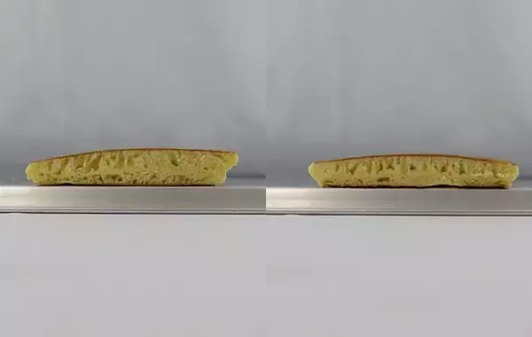 「ホットケーキミックス、よく混ぜたほうがふっくらする？　ざっくり混ぜた場合と比べてみた結果」の画像
