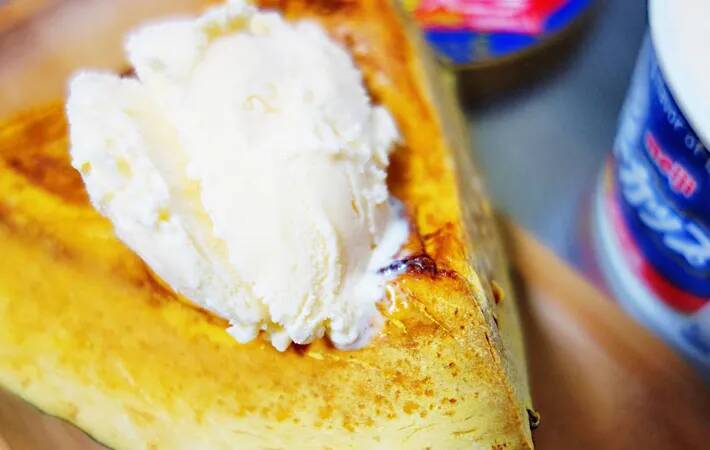 焼いたカボチャと『スーパーカップ』で…家族もびっくりの大胆スイーツ！