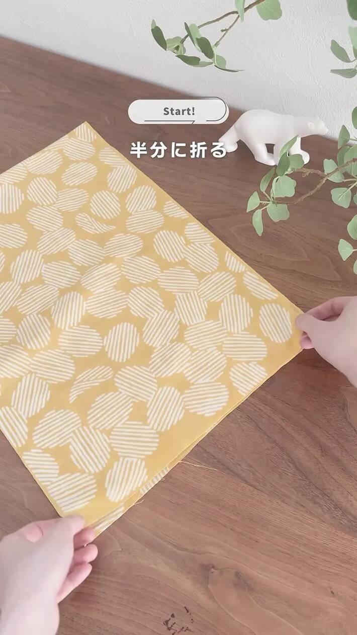 1枚の手ぬぐいを折るだけで？　30秒で小物収納に使える『バスケット』が作れた【簡単手順】