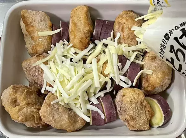 「サツマイモ×『冷凍から揚げ』は最強！　甘じょっぱい組み合わせが「疲れた体に染みる」」の画像