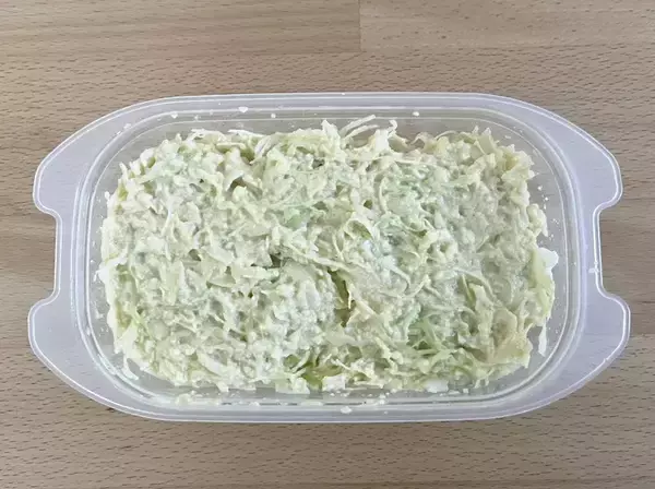 「【電子レンジでOK】タッパーに豆腐・卵・キャベツを入れたら…　できた一品に「リピ確！」」の画像