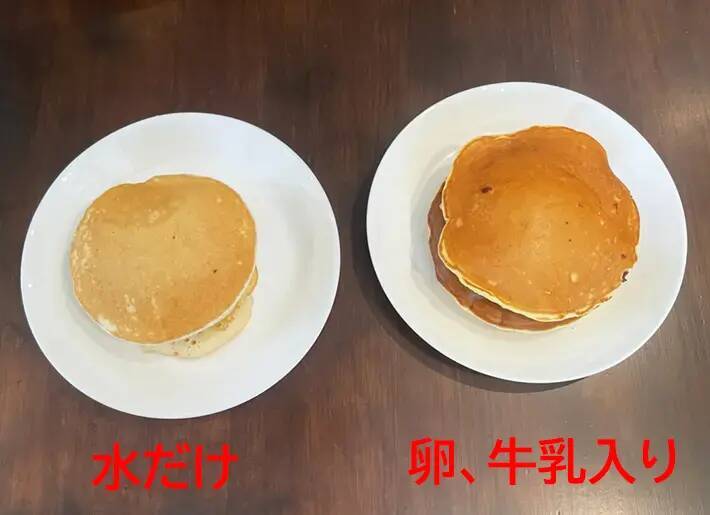 ホットケーキミックス1袋に『140ml』入れるだけ　モチモチホットケーキの作り方に「こっちのほうが好きかも」
