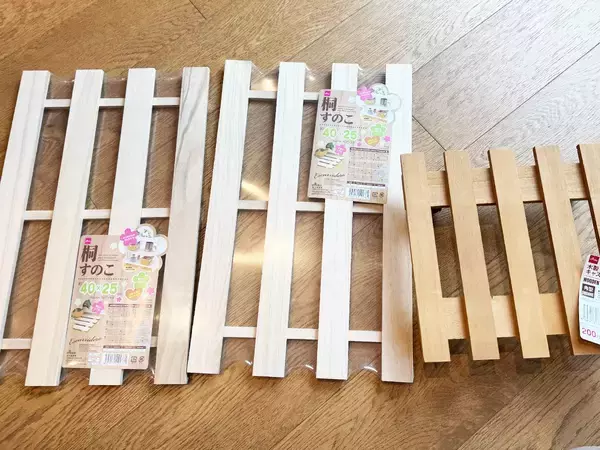 【ボンドで作れます】『ダイソー』のすのこを使って、ハンガー収納ラックができた！