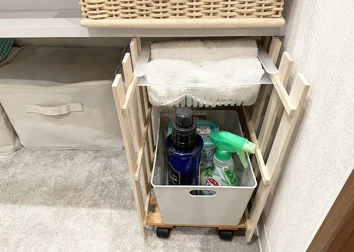 【ボンドで作れます】『ダイソー』のすのこを使って、ハンガー収納ラックができた！