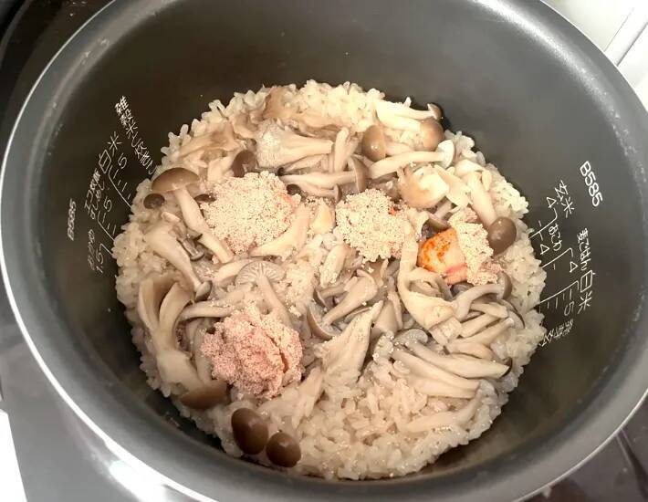 明太子を5等分にして？　炊飯器が大活躍“カンタン”炊き込みごはん