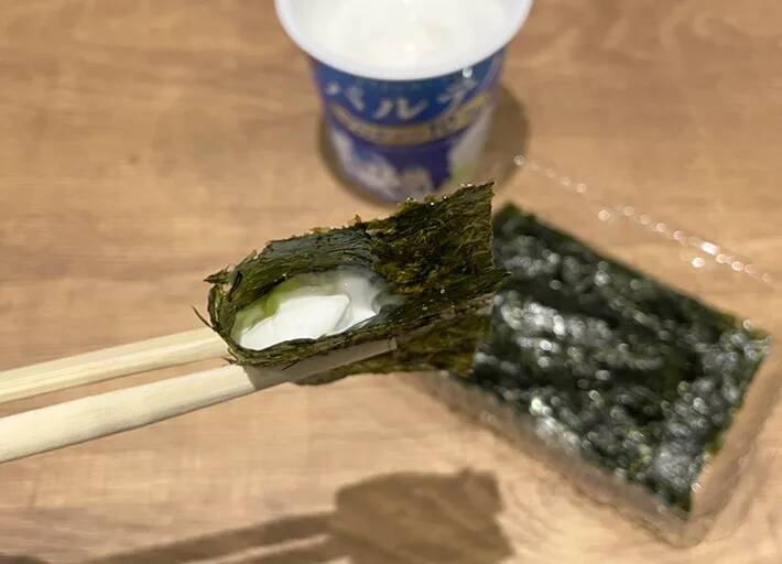 韓国海苔にご飯、ではなく？　意外な『白い食べ物』の正体に「本当に合うの？」